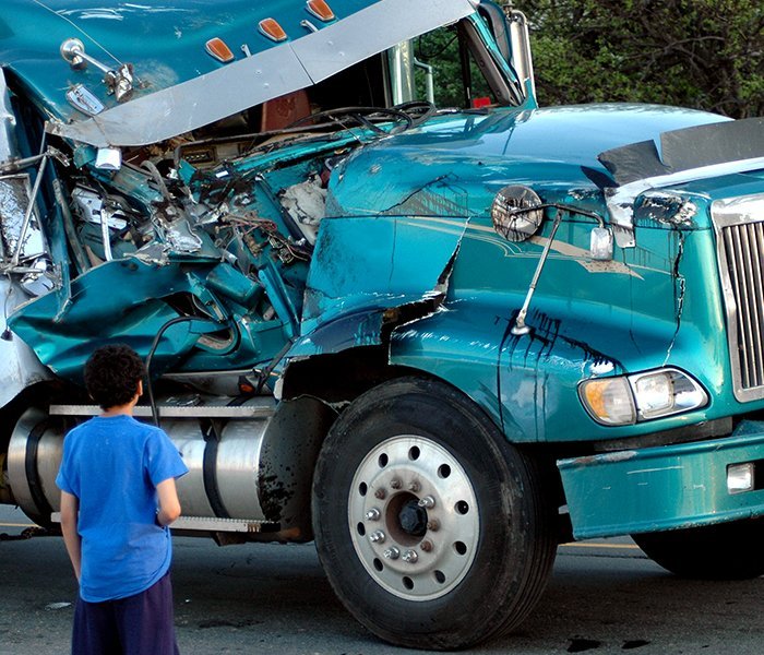 Lawyer truck in an accident in New York City