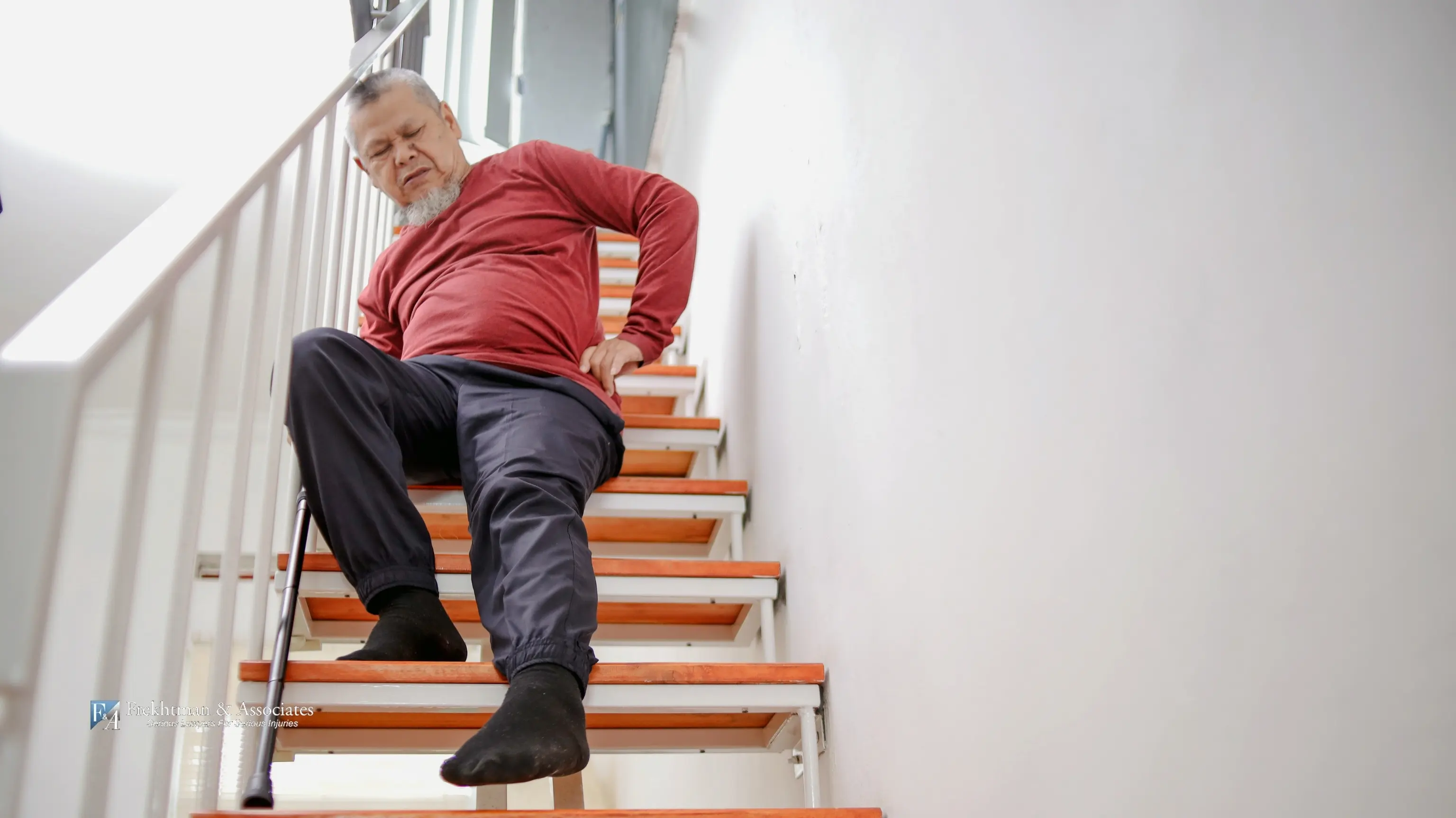 Slip and fall on the stairs