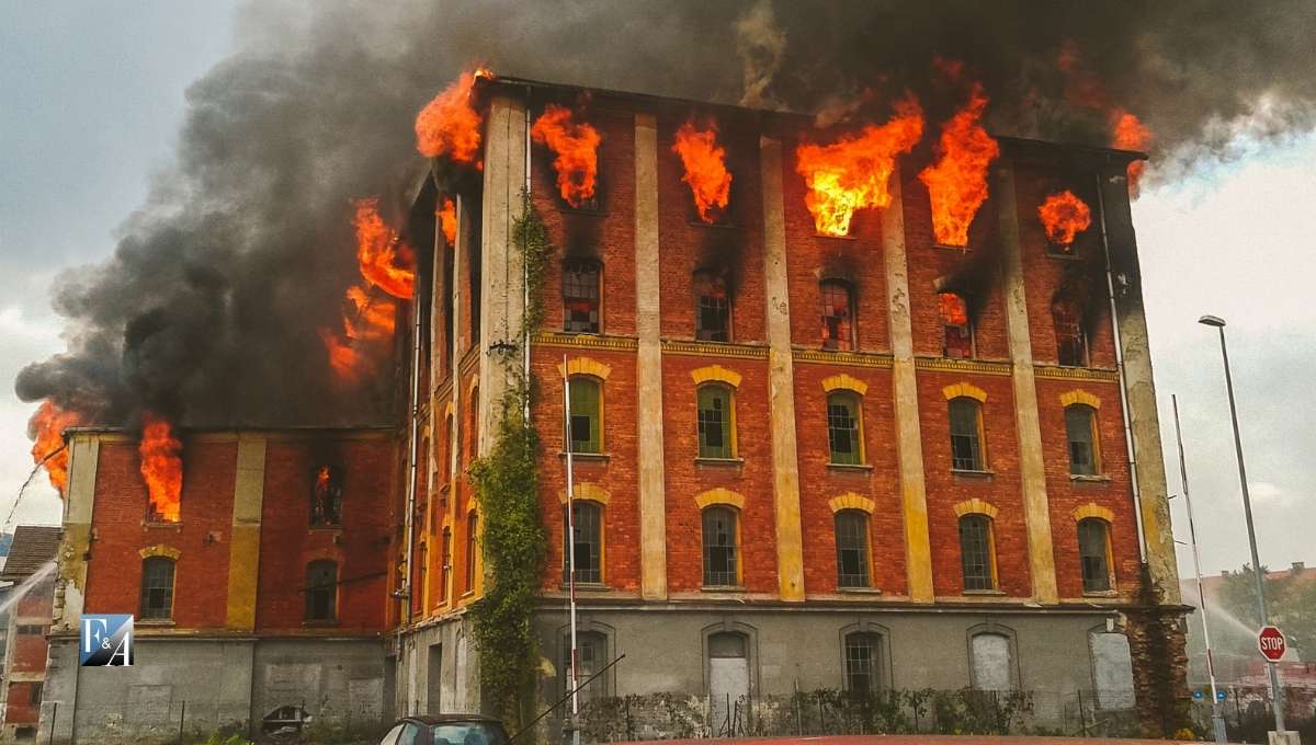 Five-Alarm Building Fire