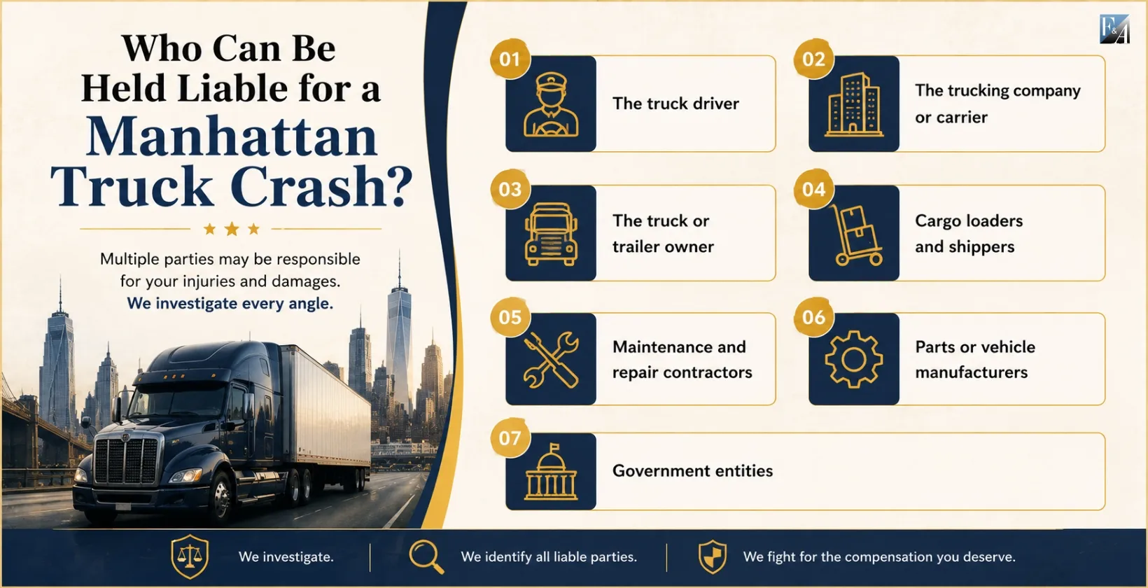 Who Can Be Held Liable for a Manhattan Truck Crash