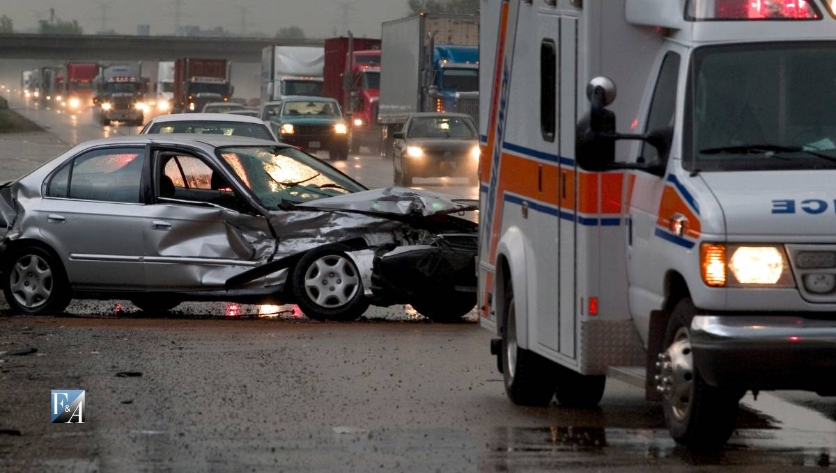 Three Injured in Six-Vehicle Crash