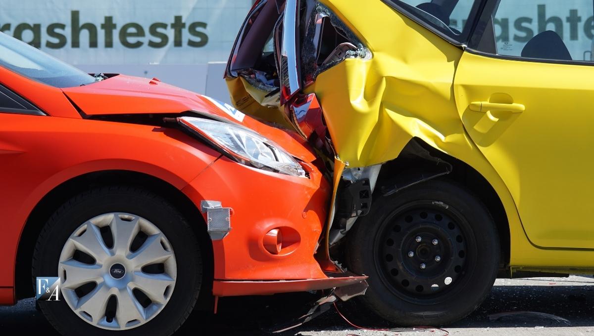 Car Heavily Damaged in Crash