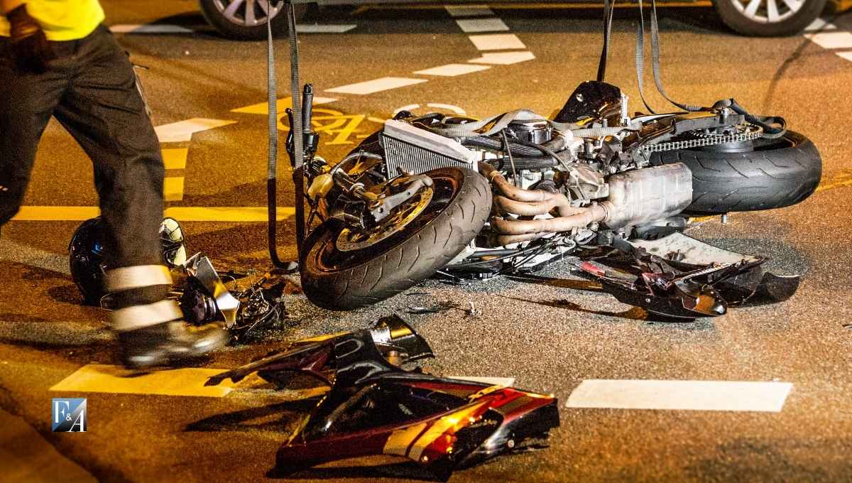 Motorcycle vs SUV Crash